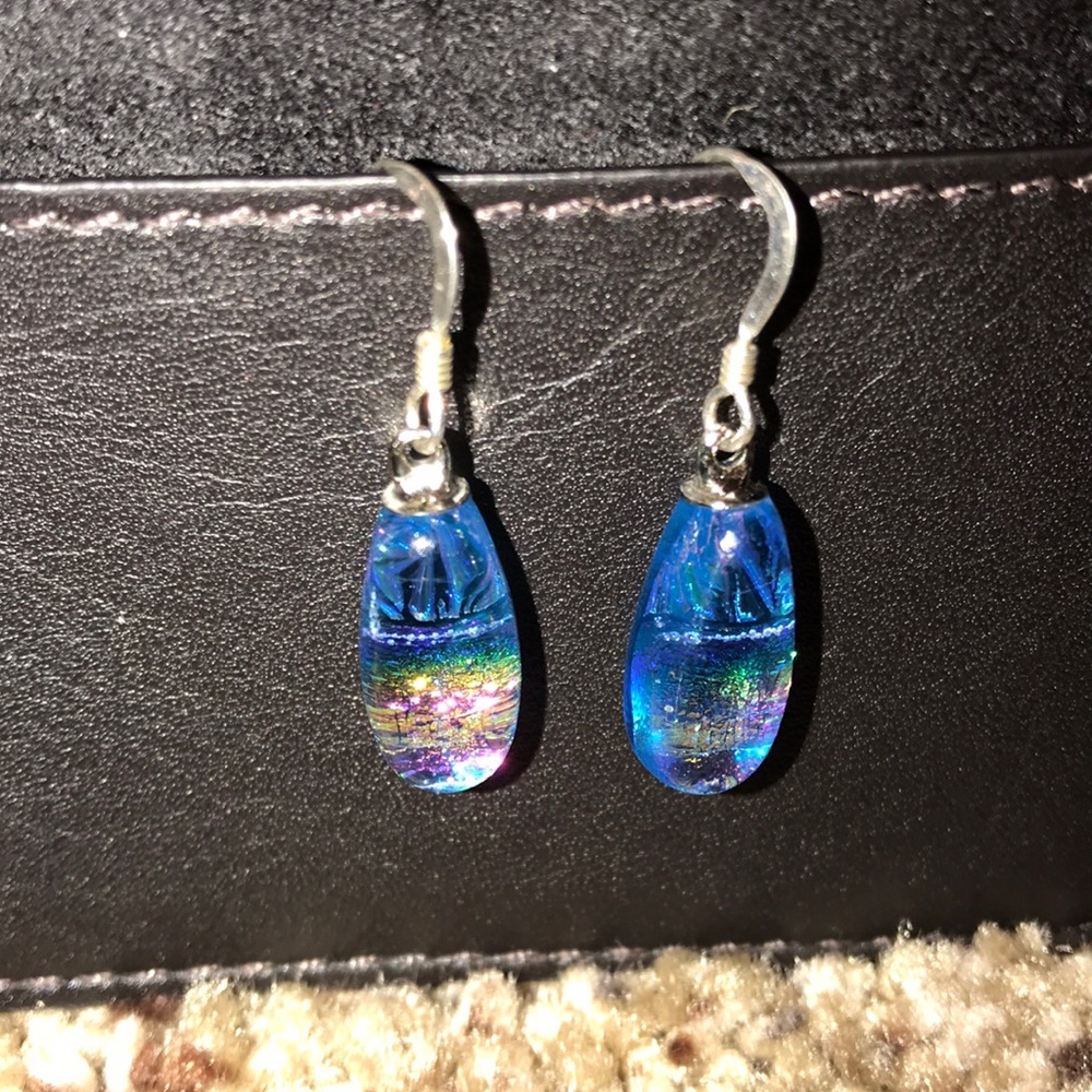 Custom made glass earrings from Maui Hawaii